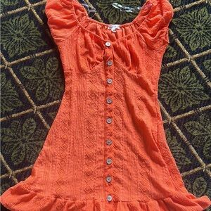 Derek Heart Bright Orange dress